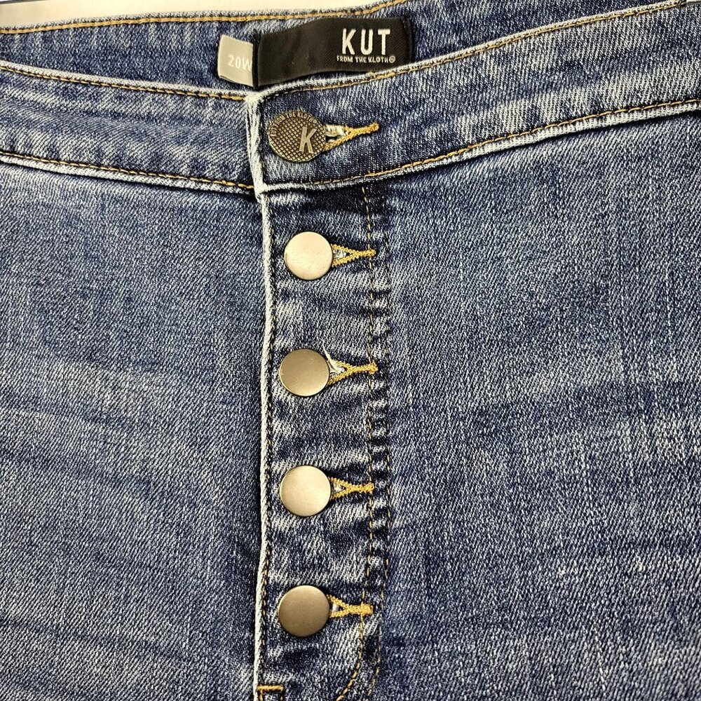 Kut From The Kloth Womens Reese Fab Ab Ankle Straight Leg Jeans 20W High Rise - Picture 2 of 14